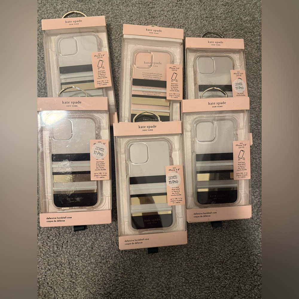 Kate Spade golden and Black Strips iPhone 11 Pro